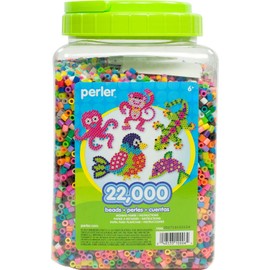 Perler Tarro de cuentas de fusión multimezcla, colores surtidos, paquete de 22000 (PER17000)