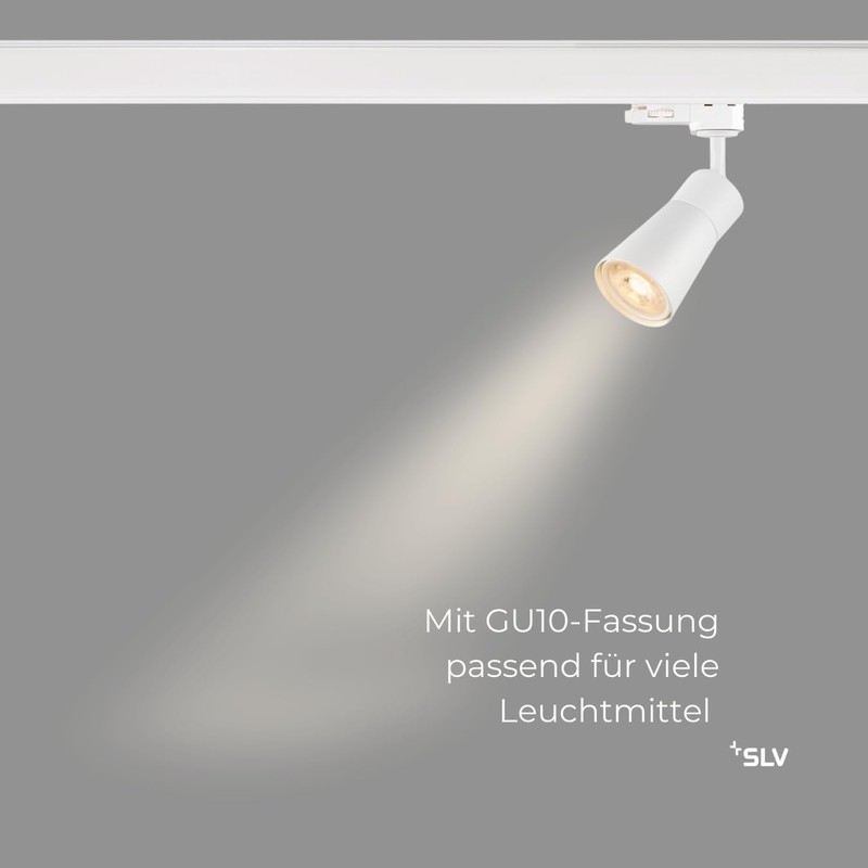 SLV PURI 2.0 CONE Rail Spotlight for 3 Phase Rail
