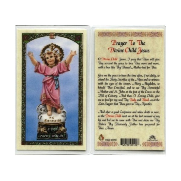 Prayer to the Divine Child Holy Card (HC9-031E) - Laminated