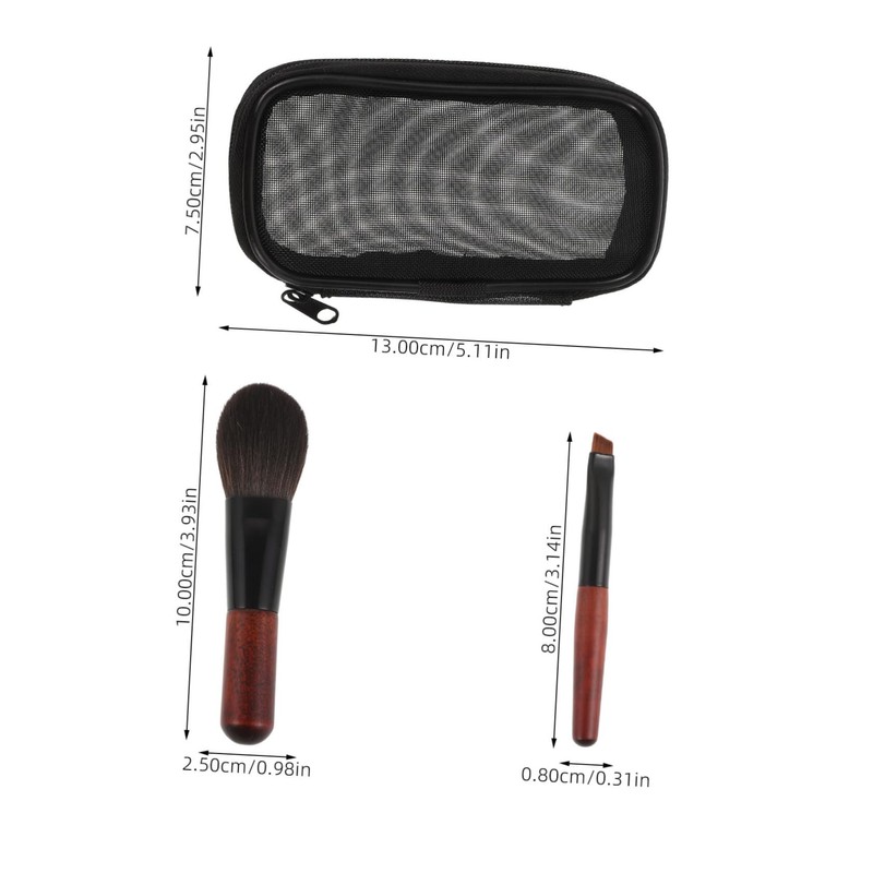 Healeved 1set Portable Makeup Brush Set Brushes for Eyeshadow Blending