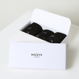 Hazzys (신세계센텀점)선물추천 블랙 체크 배색 중목 양말 3종 세트 HJSS5E153WT (Shinsegae Centum) Gift Recommendation Black Check Pattern Mid-Calf Socks 3-Piece Set HJSS5E153WT