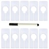 10 Pcs Closet Dividers, White Rectangular Closet Dividers Blank Clothing