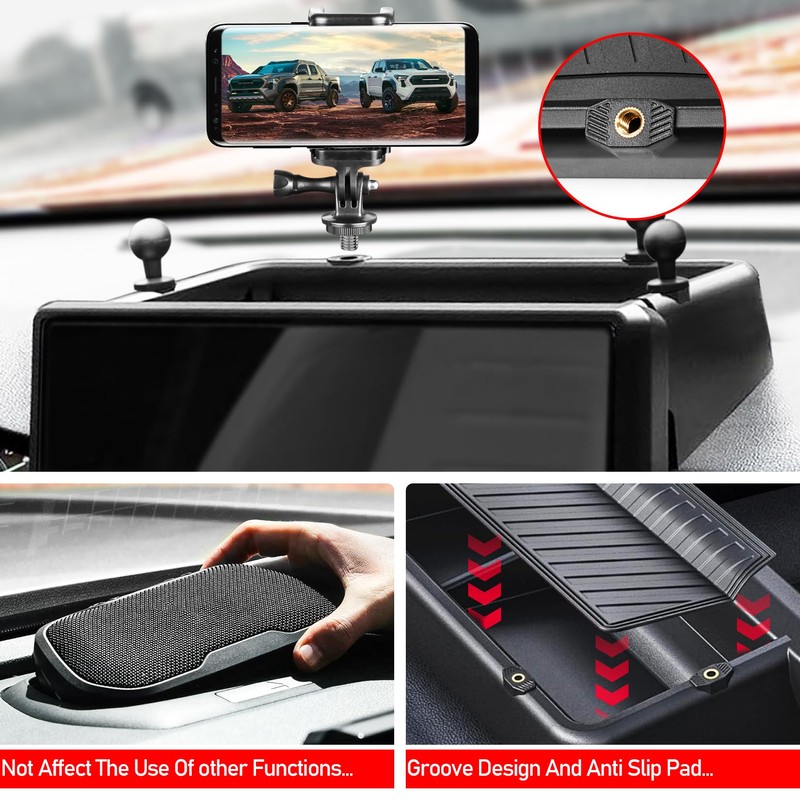 XWQZ Dashboard Behind Screen Storage Box 14 Inch Compatible with