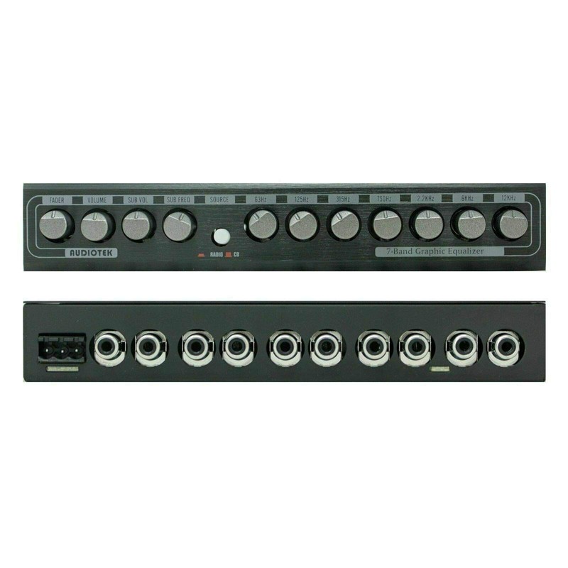 Audiotek AT-EQ700 1/2 Din 7 Band Car Audio Equalizer EQ