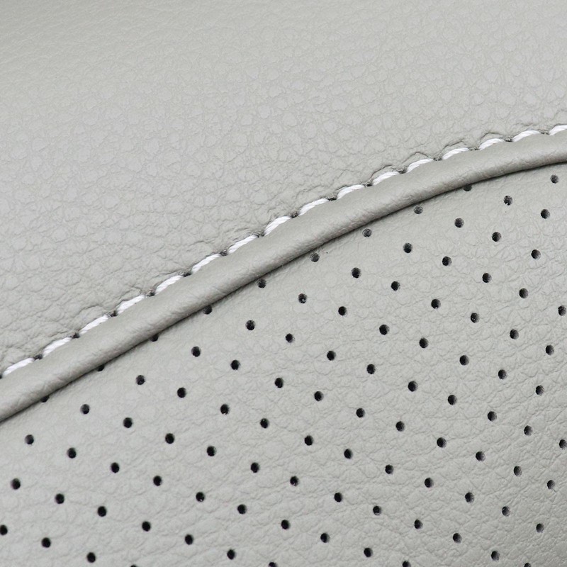 NLQR Driver Side Bottom Seat Cover Replacement Leather Gray Compatible