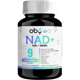NMN + NR Nicotinamida Ribosa + Trans-Resveratrol ≥99% | Suplemento con 9 ingredientes activos | Alta pureza, cápsulas veganas | CoQ10, Quercetina ≥95%, ALA, Astaxantina, Piperina ≥95% | 62 capsulas