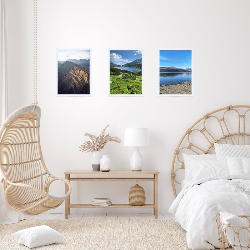 JCJMY 10x13 Picture Frame Set of 3 White for Wall