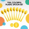 Exquisite Yellow Plastic Spoons 50 Pieces Yellow Spoons Disposable Utensils