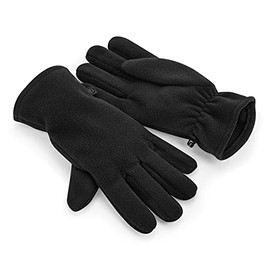 Beechfield B298R Recycled Fleece Gloves - Black S-M