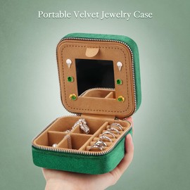 JSTUMB Emery Birthday Gifts For Women Girl Travel Jewelry Travel Case Party Favors For Women Teen Girls Small Travel Jewelry Case For Christmas Gifts Anniversary Valentines Day