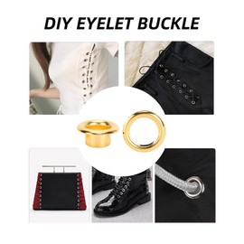 6 mm eyelet set, gold grommet, brass grommet, eyelets washers for shoes, bags, leather, clothing, tents, crafts, 200 pieces