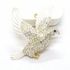 FAYZSOWSR 1PCS Sbird Keychain Charm Rhinestone Keychain Ring Peace Dove