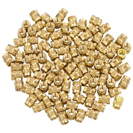 iplusmile Knurled Nut, M3 Threaded Inserts M3 Thread Copper Knurled Nuts Heat Set Insert for Printing 3D Printer and More Projects (100pcs, 3x4.6x5.7mm)