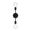XiNBEi Lighting Wall Light Double Black Wall Sconce, 2 Light