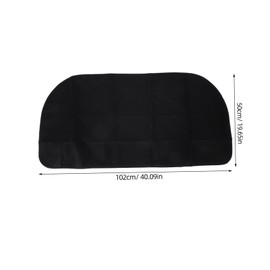 Kisangel Fireproof Half Fireplace Mat Durable Flame Retardant Rug for Use Safe Heat Protector for Fireplaces Grills Camping Black