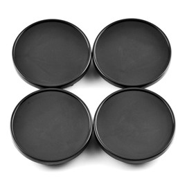 RhinoTuning 4 PCS 66 mm Wheel Center Caps Compatible With Beetle CC Eos GTI Golf Jetta Passat Tiguan Touareg e-Golf, OD: 2.60" / 66 mm ID: 2.19" / 55.5 mm Black Hub Caps Wheel Trims