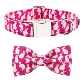 Maca Bates - Collar de perro con lazo, bonito collar de perro, pajarita extraíble para perros, collar ajustable para pajarita para perros pequeños, medianos y grandes, regalo femenino o masculino