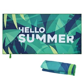 Anseom Large Beach Towels 180x90cm, Microfibre Beach Towel Sand Free Quick Dry Swimming Towel, Super Absorbent Bath Towel Soft Large Towels for Beach Pool Travel (Leaves)