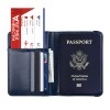 Unbranded Slim Leather Passport Wallet Cover– Multi-Card + Boarding‑Pass Holder,