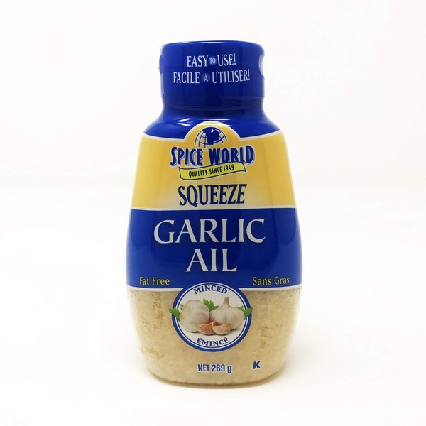 SPICE WORLD Garlic MINCED, 269 Grams