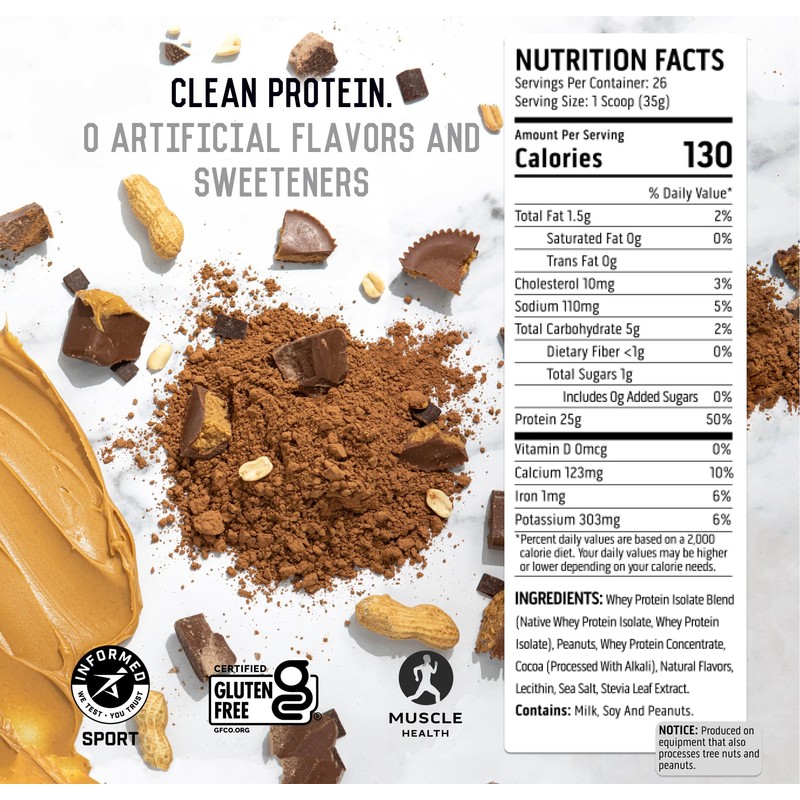 Ascent 100% Whey Protein Powder - Post Workout Whey Protein