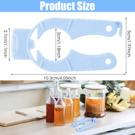 DOPENSPI Pack of 6 3-in-1 Bottle Opener for Seniors, Multifunctional Plastic Bottle Opener, Screw Cap Opener, Lid Opener, Bottle Opener for Hands, Arthritic, Hand Weakness, Arthritis (Blue)