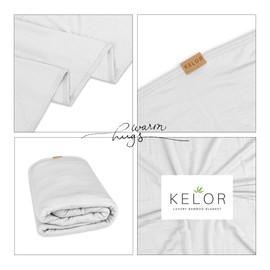 K E L O R Luxury Viscose derived from Bamboo Wrap Blanket - Stretchy, Lightweight Soft & Breathable - Cooling Viscose with Spandex, Versatile Travel Blanket - Shawl (Warm Stone, Single-Sided)