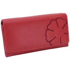 Ledershop24 Branco leather purse wallet women's wallet purse Red