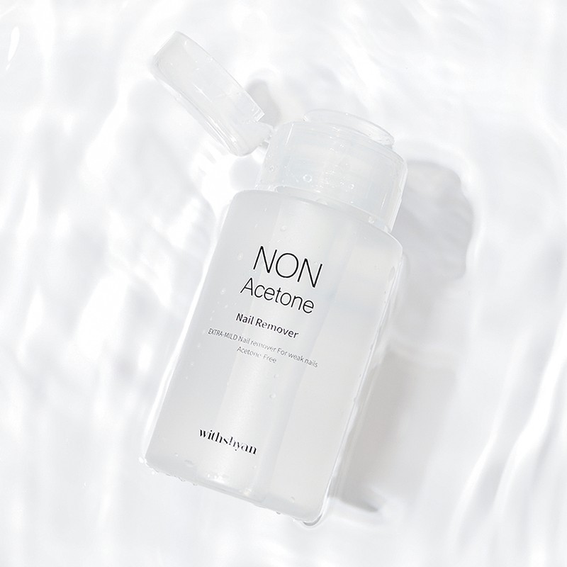 WithShan Non-acetone Nail Remover 200ml Large Capacity Pump Type /