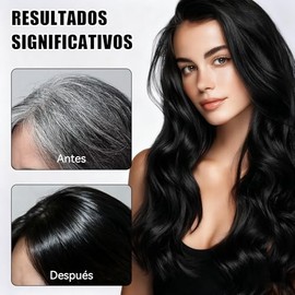 Hair Dye Shampoo,Black Hair Dye Shampoo，Champú Con Tinte Natural Para El Cabello，Champú para Teñir El Cabello Negro 3 en 1，Color Duradero, Apto Para H