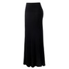URBAN K Womens Basic Foldable High Waist Maxi Skirt Black