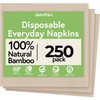 Everyday 100% Bamboo Compostable Napkins Disposable 250-Pack | Table Napkins