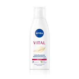 Nivea Vital Pampering Cleansing Milk, Facial Cleansing Milk for Mature Skin Thoroughly Removes Makeup and Skin Pollutions, Gentle Cleansing Milk (200 ml)