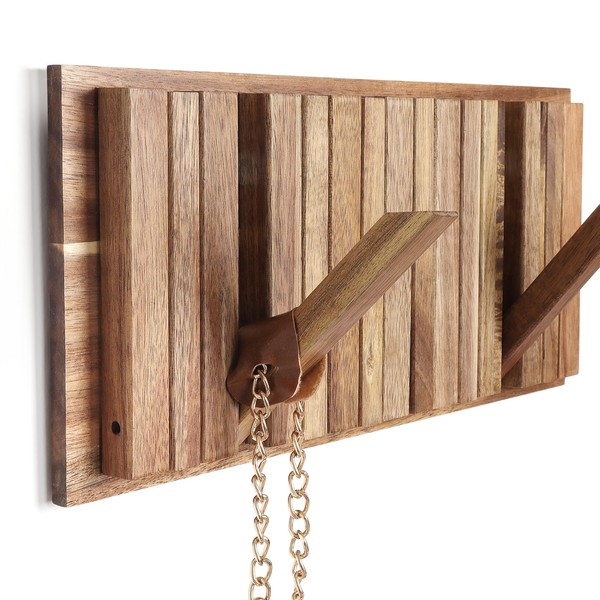 KYIAANY Wall Coat Rack for Farmhouse: Wooden Rustic Heavy Duty