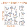 Payutou 4 Sheet 44Pcs Mushroom Window Decals for Bird Strikes,Anti-Collision