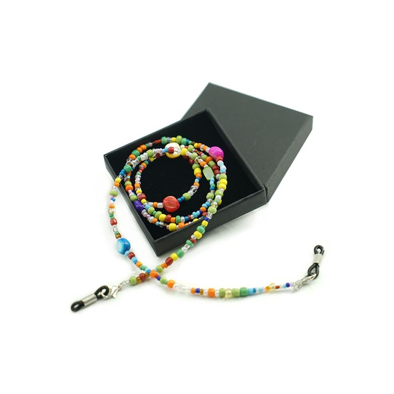 DECKER Colorful Bead Women’s eyeglass chain eyewear retainer Mask Holder