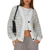 EXLURA Women's Chunky Cable Knit Open Front Cardigan Sweaters Color