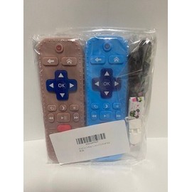 2-Pack Silicone Remote Control Baby Teether Toys, Teething Toys for Toddler,