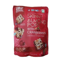 Skinny Almond Pops with Cranberries, Low Fat, Low Cholestrol, Low Sodium - 15 Ounces