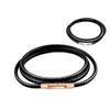 Findout 2mm Black Waterproof Braided Leather Wax Rope Chain Necklace With Rose Gold Stainless Steel Bayonet Clasp Rope Chain Necklace for Women and Men 14-36 Inch (18 inches)