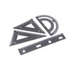 4Pcs Aluminum Triangular Scale Ruler Set Aluminum Alloy Scale Ruler