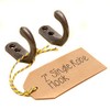 Triskelion 2" Cast Antique Iron Single Robe HOOK - Pack