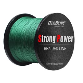 Dingbear 109Yd/100m 135LB/0.60mm Dark Green Braided Fishing Lines, 12 Strands, Super Strong PE Fishing Wire for Saltwater and Freshwater Fishing