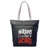 Large Nursing Zippered Tote Bags with Pockets for Nurses -