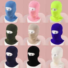 Winter Cross-Country Balaclava Hat Single Cap Outdoor LF1132 - Free Size Sapphire Blue 3ea