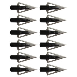 e5e10 135 Grain Metal Broadheads 2 Blade Hunting Arrowhead for DIY Wood Arrow Longbow for Hunting 12pcs