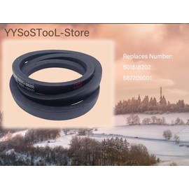 YYSoSTooL-Store (1/2" X 38 1/2") 501818202 High Crank Impeller Belt for Husqvarna Craftsman ST230P Snow Blower