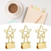 100 Pcs Binder Clips Star Shape Paper Clamps Hollow Long
