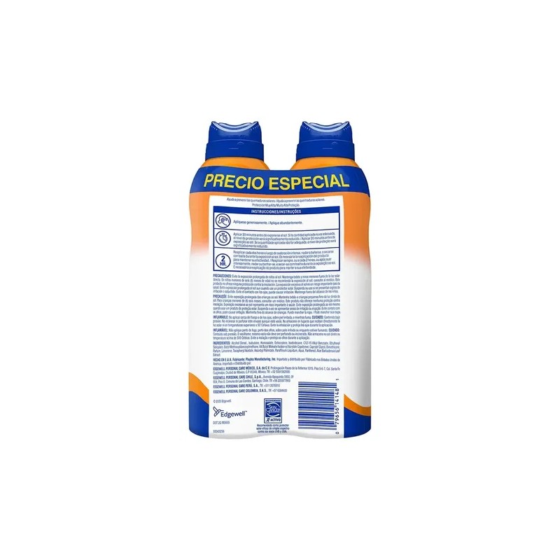 Banana Boat Pack 2 Pzs Dry Balance Sport 50fps 170gr
