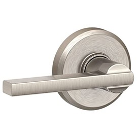 Schlage F10 Latitude with Greyson Passage Lock with 16080 Latch 10027 Strike Satin Nickel Finish